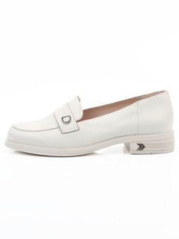 03-DEB2-3 MILK Лоферы женские (натуральная кожа)