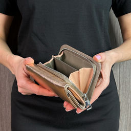 Итальянский кожаный кошелек DuDu серии Pemba | золотистый - Dudubags фото 8