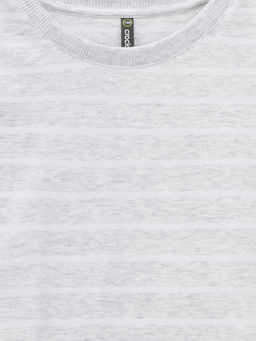 КР 302912/св.серый меланж,полоска к634 фуфайка (футболка) для мал