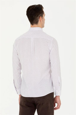 U. S. Polo Assn Мужская бордовая рубашка с длинным рукавом - U.s. polo assn фото 12