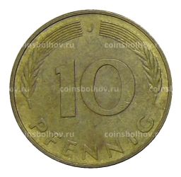 Монета 10 пфеннигов 1979 года J Германия