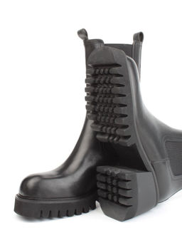 01-GZ6115-X81 BLACK Ботильоны демисезонные женские (натуральная кожа, байка) - Фабричный китай фото 13