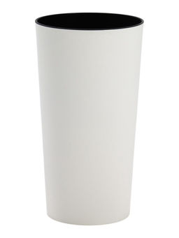 Кашпо со вставкой 19х19х36 см (вставка 4 л) "КАМЕЛИЯ 3" белый