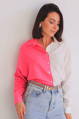 Martichelli Рубашка бело-розовая фото 6