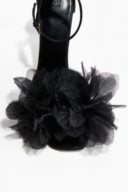 Sandalias de tac?n con flor decorativa - H&m фото 2