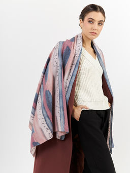 Большой, мягкий, тонкий и очень нежный двусторонний палантин с рисунком - Tantino фото 5