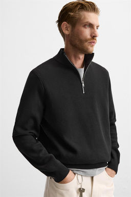 HIGH NECK QUARTER-ZIP SWEATER - Zara фото 13