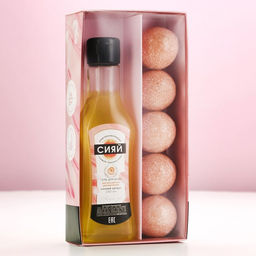 Подарочный набор косметики Ты прекрасна!, гель для душа мартини 250 мл и бомбочки для ванны 5?40 г, Чистое счастье  фото 7