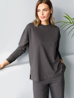 Джемпер из облегченного футера с эластаном