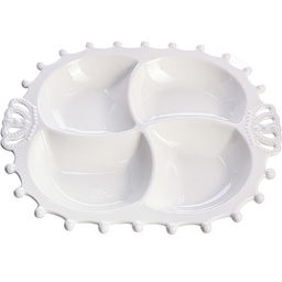 60014 Менажница 4 отдел.,Корона, фарфор LR (х12)