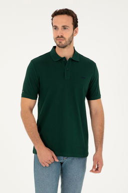 Футболка U.S. Polo Assn темно-зеленая хлопок