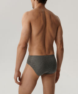 ATLANTIC 3BMP-006 Трусы классика Basic - набор 3 шт. черный + серый меланж + темно-серый меланж  фото 3