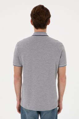 Erkek Regular Fit Polo Yaka Gri Melanj Basic Ti__rt Sepette S_rpriz _ndirim - U.s. polo assn фото 6