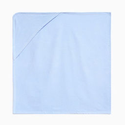 Полотенце-уголок махровый Крошка Я 85х85 см, цвет нежно-голубой, 100% хлопок, 320 г/м2  фото 3