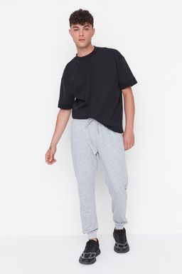 TRENDYOL MAN Siyah Basic Regular/Normal Kesim Lastik Paca Jogger Esofman Alt? TMNSS20EA0053 - Trendyolmilla фото 3