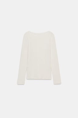 LONG SLEEVE BUTTON TOP - Zara фото 5