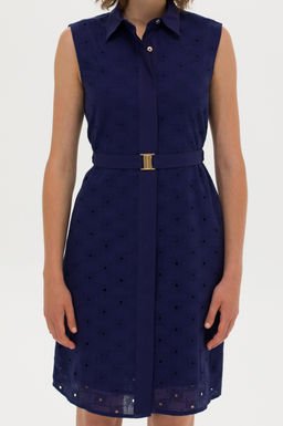 Женское темно-синее плетеное платье - U.s. polo assn фото 6