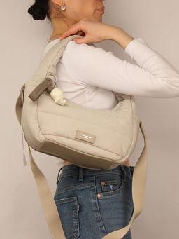 Сумка женская текстиль+брелок д/ключей DJ-СМ 7477-MOONSTRUCK, 1отд, плечевой ремень, серый SALE 265272 - Bobo фото 5