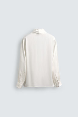 LIMITED EDITION FLOWING SHAWL COLLAR SHIRT - Zara фото 16