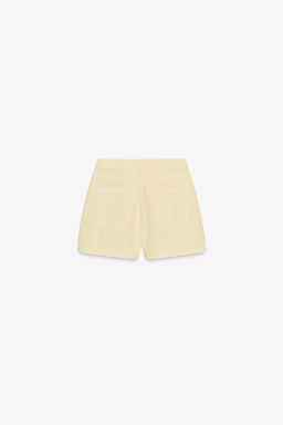 Z1975 HIGH-WAIST CROSSOVER WAIST DENIM SHORTS - Zara фото 8