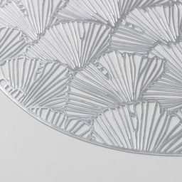 Набор салфеток сервировочных на стол Доляна Веер, d=38 см, 4 шт, цвет серебряный фото 6