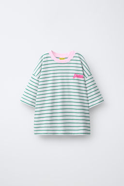 CAMISETA RAYAS BORDADO PENN  / Verde