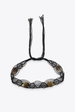 METAL PIECE CORD BELT - Zara фото 3