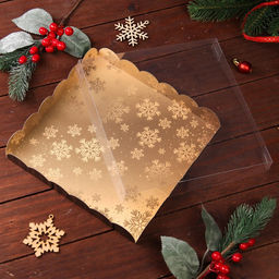 Цена за 5 шт. Коробка для печенья «С Новым годом!», 21×21×3