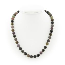 Турмалин (Индия), круглые бусины 9мм, бусы длиной 46см