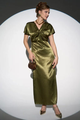 Платье Иола (олива) - Эльза фото 13