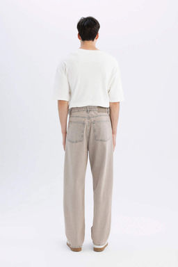 Джинсовые брюки Baggy Fit с широким узором и нормальной талией, широкие брюки - Defacto фото 6