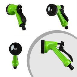 Шланг поливочный спиральный, 10 м, быстросъёмный, с поливочным пистолетом и штуцером, зелёный, Greengo  фото 5