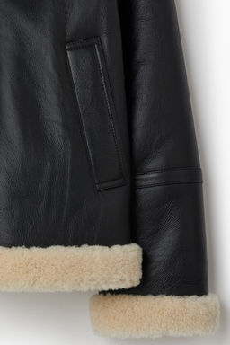 Chaqueta de aviador de piel - H&m фото 10