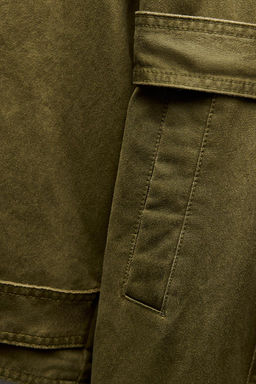 WAXED TRENCH COAT WITH FAUX FUR COLLAR - Zara фото 14