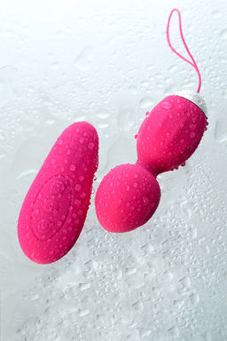 Виброшарики и стимулятор внешних эрогенных зон LEroina Tella, силикон, розовые, 10 см