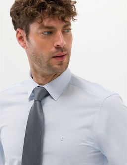 A__k Mavi Slim Fit Uzun Kollu Basic G_mlek