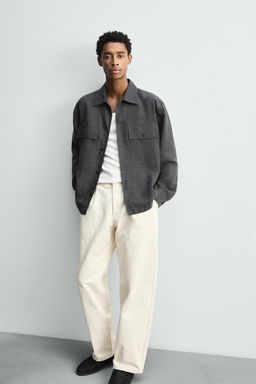 PLEATED HERRINGBONE TROUSERS - Zara фото 5
