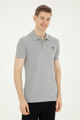 Мужская серая меланжевая базовая футболка - U.s. polo assn фото 3