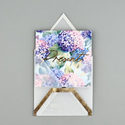 Цена за 5 шт. Открытка с конвертом «Подарок», тиснение, 7 х 7 см