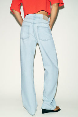 Z1975 WIDE WAIST HIGH-WAIST STRAIGHT JEANS - Zara фото 7