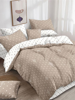 Постельное белье поплин эксклюзив - Горошек 2 сп. с Евро простыней (нав.50х70)