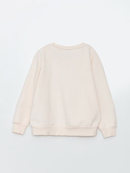 Bisiklet Yaka Bask?l? Uzun Kollu K?z ?ocuk Sweatshirt - Waikiki фото 2