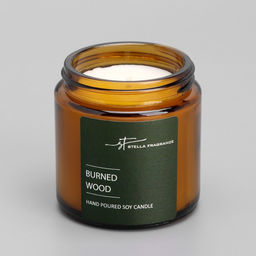 Ароматическая свеча в банке ST Burned Wood, древесные нотки, 90 г