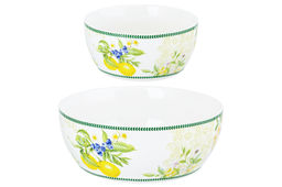 Набор 2 салатников - 14*14*6 см 600 мл + 20*20*7,5 см 1,7 л Лимоны NEW BONE CHINA - Elan gallery фото 4