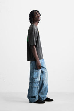 WASHED TEXT T-SHIRT - Zara фото 4