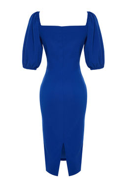 Saks Vucuda Oturan Tas Aksesuarl? Dokuma Elbise TPRSS24EL00256 - Trendyolmilla фото 7