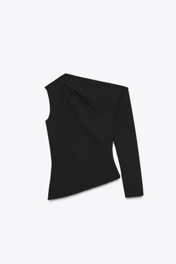 ASYMMETRIC CREPE TOP - Zara фото 6