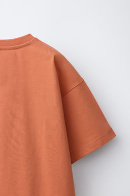 CAMISETA HEAVY WEIGHT TEXTO / Naranja - Zara фото 4