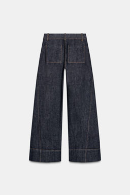 WIDE LEG TROUSERS WITH SEAMS - Zara фото 8