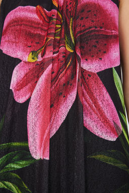 TRENDYOLMILLA Siyah Maxi Boy Boyundan Baglamal? Orme Esnek Maxi Elbise TWOSS23EL02372  фото 9